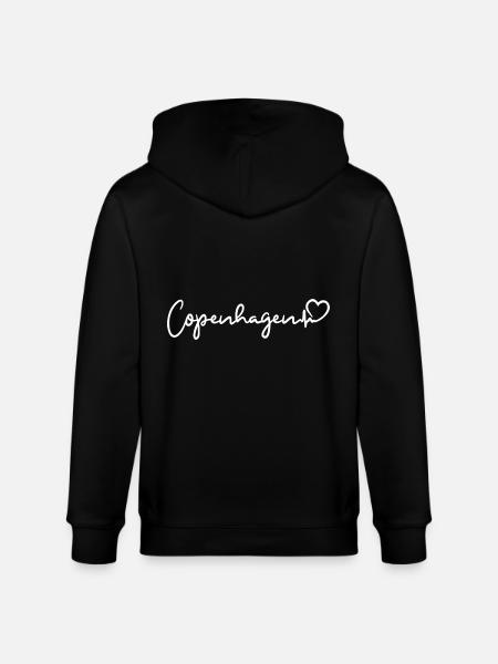 Copenhagen heartbeat - Stanley/Stella CULTIVATOR  Unisex Organic Hooded Jacket - black