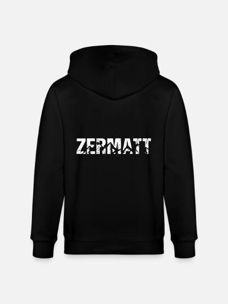 Zermatt Mountains Matterhorn - Stanley/Stella CULTIVATOR Unisex Organic Hooded Jacket - black
