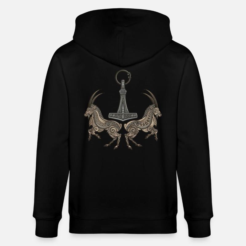 mjölnir - Stanley/Stella Unisex Bio-Kapuzenjacke CULTIVATOR  - Schwarz