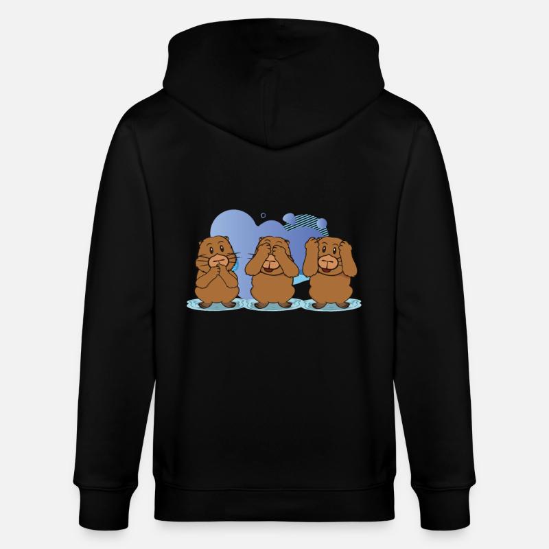 cochons de capybara - Veste à capuche bio CULTIVATOR Stanley/Stella Unisexe - noir