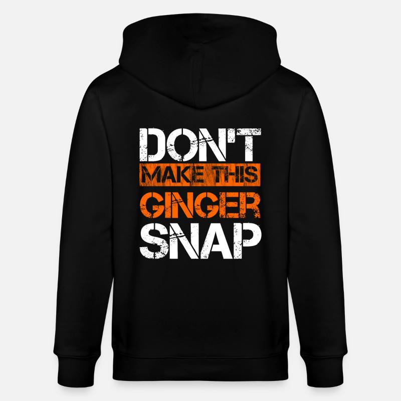 Roux Ginger Ginger Roux Cadeau - Veste à capuche bio CULTIVATOR Stanley/Stella Unisexe - noir