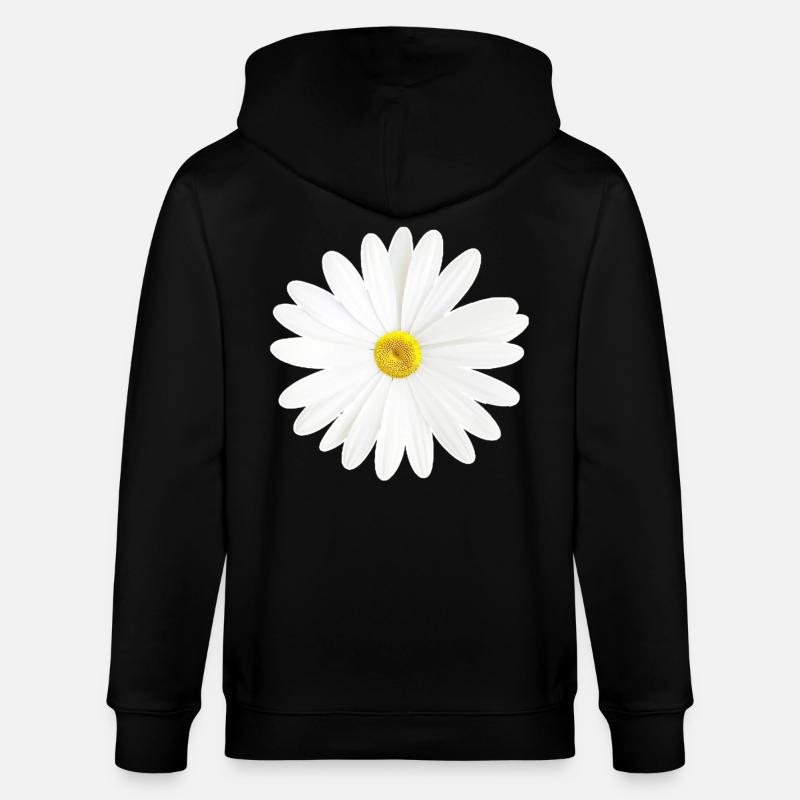 Daisy fleur blanche nature cadeau - Veste à capuche bio CULTIVATOR Stanley/Stella Unisexe - noir