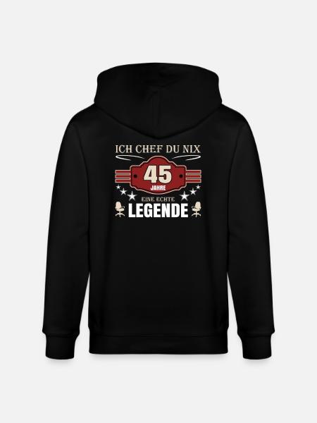 45 Jahre Jubiläum Chef - Stanley/Stella Unisex Bio-Kapuzenjacke CULTIVATOR  - Schwarz