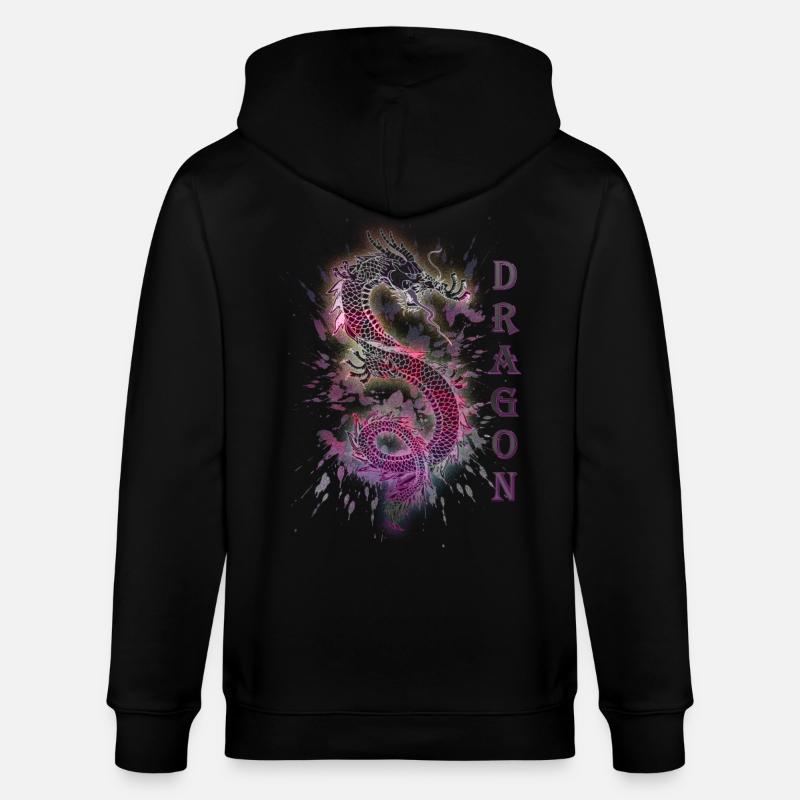 DRAGON DRACHE - Stanley/Stella Unisex Bio-Kapuzenjacke CULTIVATOR  - Schwarz