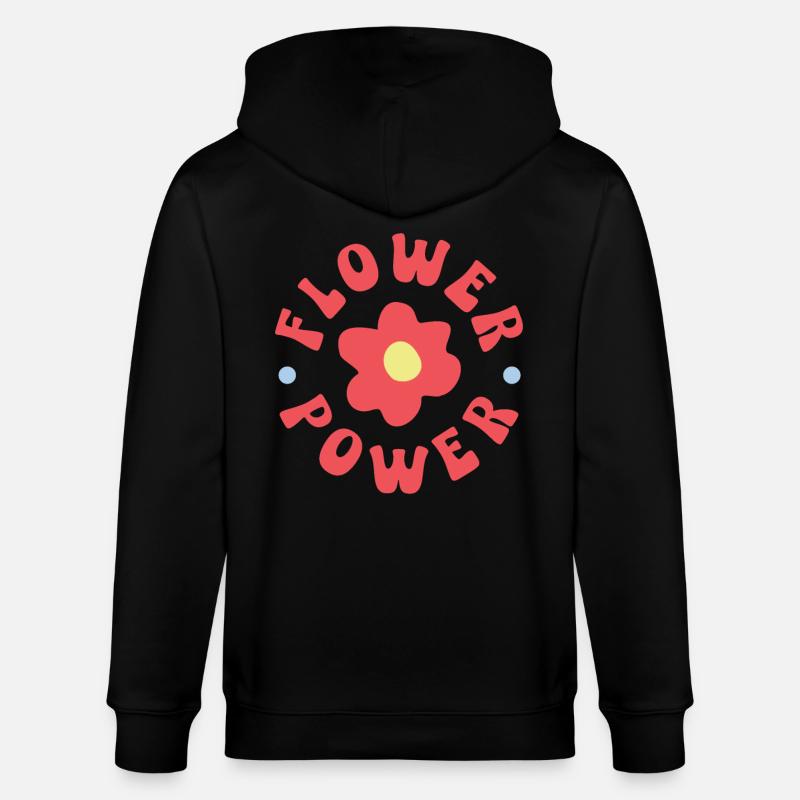 Puissance des fleurs - Veste à capuche bio CULTIVATOR Stanley/Stella Unisexe - noir