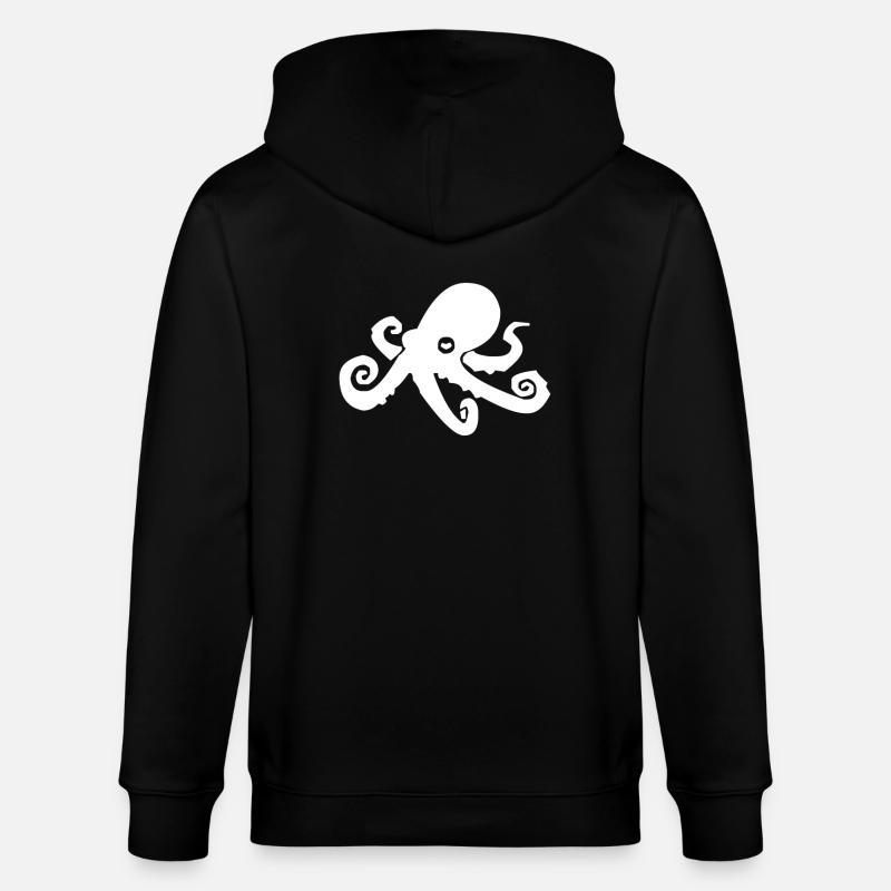 poulpe - Veste à capuche bio CULTIVATOR Stanley/Stella Unisexe - noir