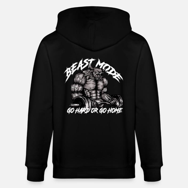 Gym Bull - Beast Mode - Veste à capuche bio CULTIVATOR Stanley/Stella Unisexe - noir