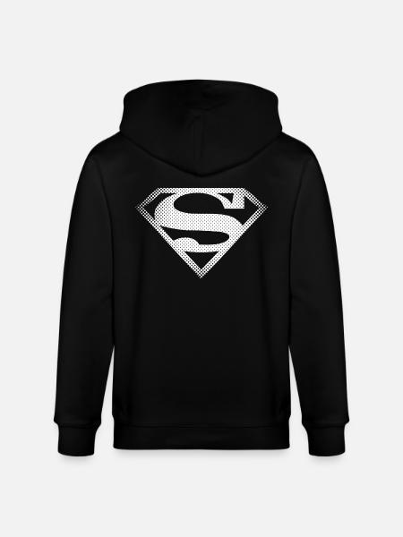 DC Comics Originals Superman Retro Symbol - Stanley/Stella CULTIVATOR  Unisex Organic Hooded Jacket - black