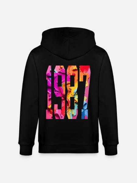 BUNT 39TH BIRTHDAY 1987 - Stanley/Stella CULTIVATOR  Unisex Organic Hooded Jacket - black
