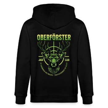 OBERFÖRSTER - Stanley/Stella Unisex Bio-Kapuzenjacke CULTIVATOR  - Schwarz - Hinten - Anna (173cm)