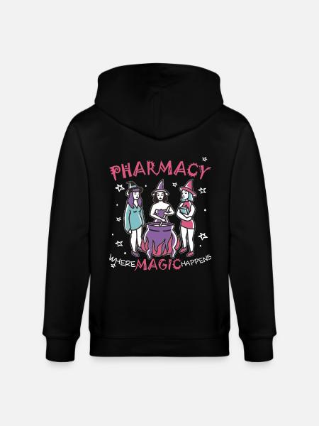 Pharmacy | Where magic happens - Stanley/Stella CULTIVATOR Unisex Organic Hooded Jacket - black