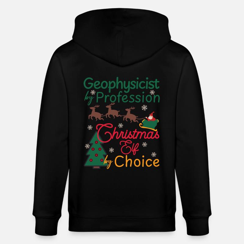 Géophysicien Noël Noël Elf Géophysique - Veste à capuche bio CULTIVATOR Stanley/Stella Unisexe - noir