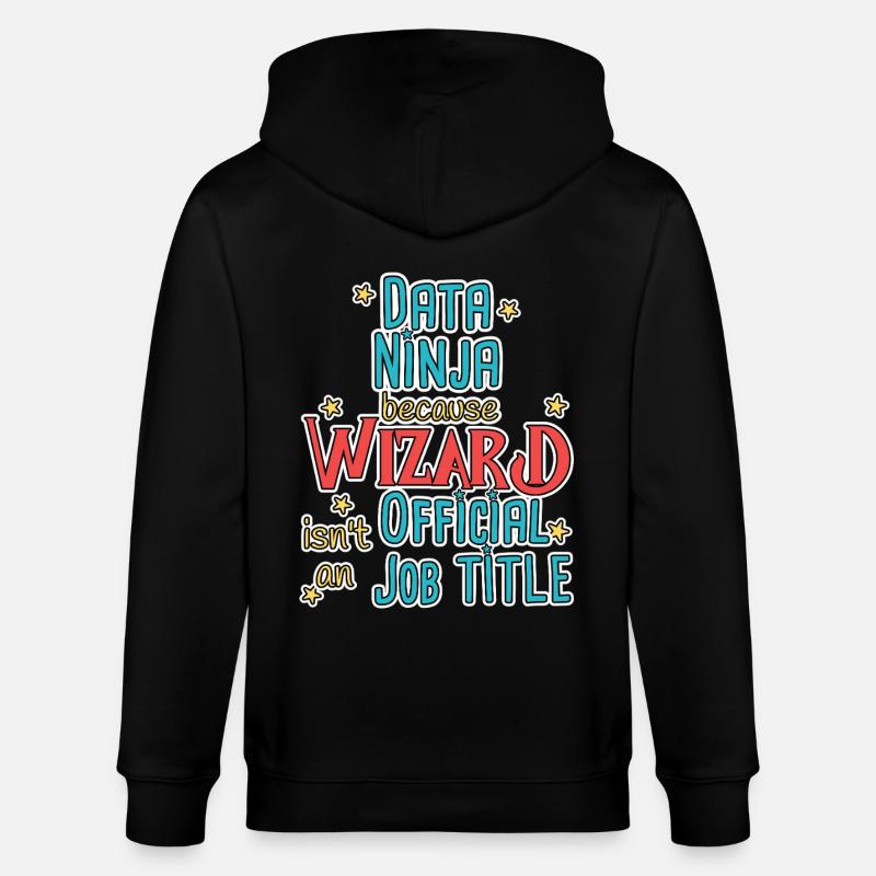 Data Ninja Wizard - Stanley/Stella Unisex Bio-Kapuzenjacke CULTIVATOR  - Schwarz