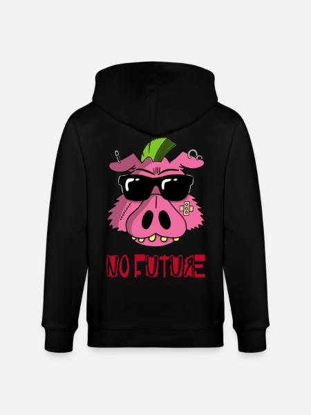 Cochon punk - Veste à capuche bio CULTIVATOR Stanley/Stella Unisexe - noir