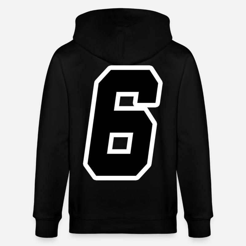 Nummer sechs 6 - Stanley/Stella Unisex Bio-Kapuzenjacke CULTIVATOR - Schwarz