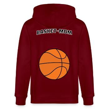 Basket-mom - Stanley/Stella CULTIVATOR  Unisex Organic Hooded Jacket - burgundy - Back - Anna (173cm)