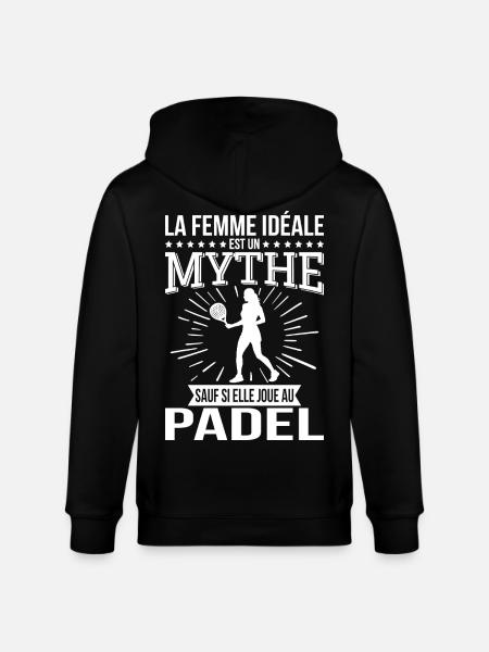 Ideal woman a myth unless she plays padel - Stanley/Stella CULTIVATOR  Unisex Organic Hooded Jacket - black
