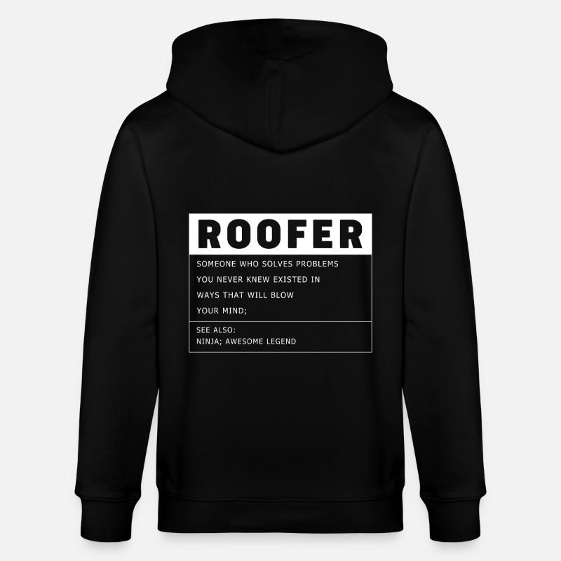 Dachdecker Handwerker Beruf Spruch - Stanley/Stella Unisex Bio-Kapuzenjacke CULTIVATOR  - Schwarz
