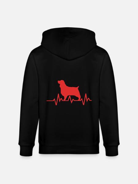 Springer Spaniel - Stanley/Stella CULTIVATOR  Unisex Organic Hooded Jacket - black