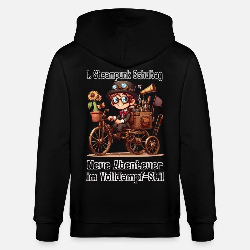 Première journée d’école Steampunk - Veste à capuche bio CULTIVATOR Stanley/Stella Unisexe - noir