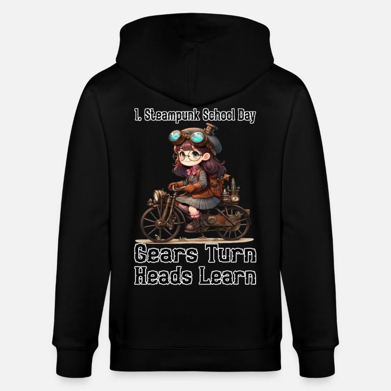 Première journée d’école Steampunk - Veste à capuche bio CULTIVATOR Stanley/Stella Unisexe - noir