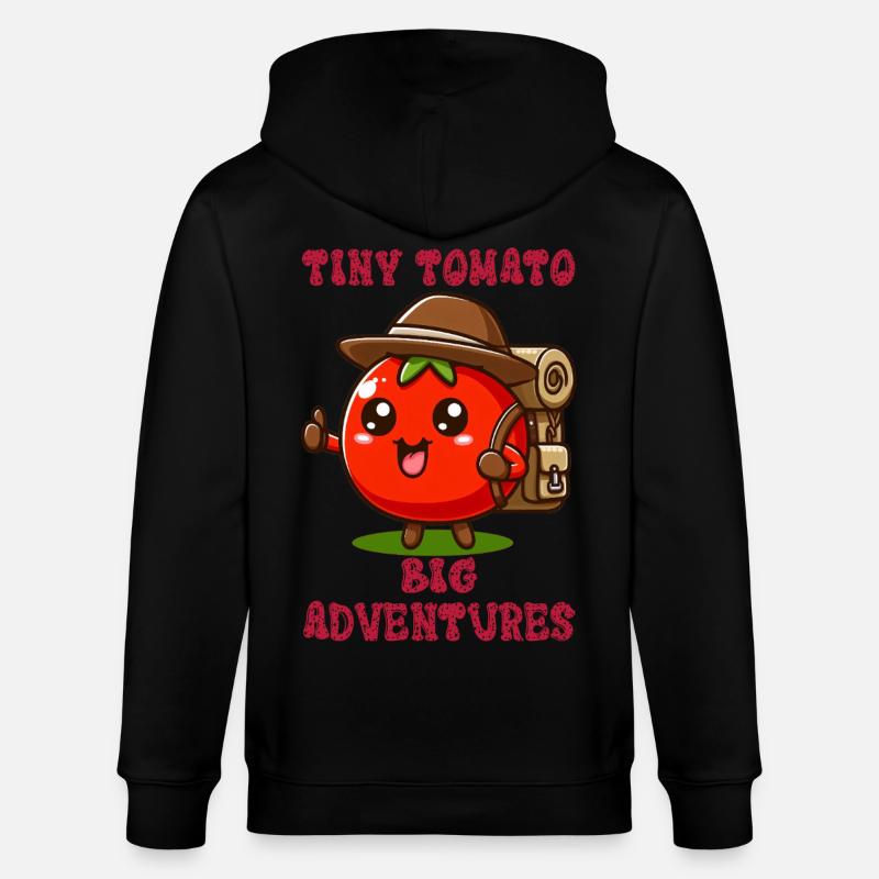Tiny Tomato - Big Adventures - Stanley/Stella Unisex Bio-Kapuzenjacke CULTIVATOR - Schwarz