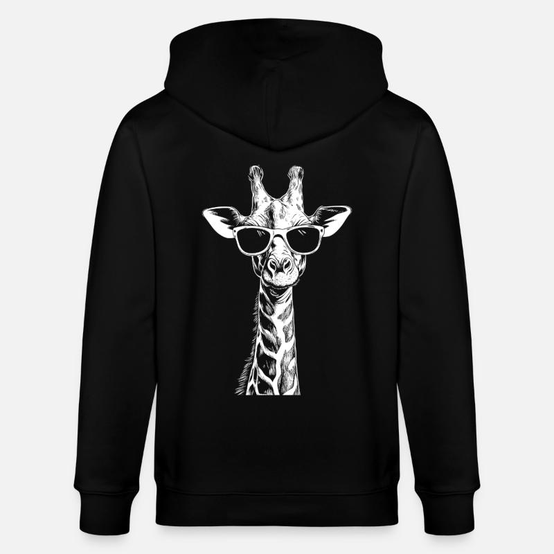 Lunettes de soleil Girafe - Veste à capuche bio CULTIVATOR Stanley/Stella Unisexe - noir