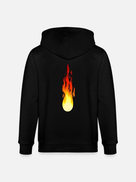 Comet Flame Fire Inferno Flame Fiery - Stanley/Stella CULTIVATOR Unisex Organic Hooded Jacket - black