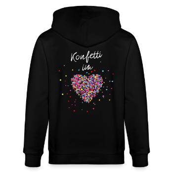 Konfetti im Herzen - Stanley/Stella Unisex Bio-Kapuzenjacke CULTIVATOR  - Schwarz - Hinten - Anna (173cm)