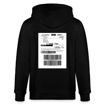 Lustige Post aus den 90s Gen Z Y Jahre Geburtstag - Stanley/Stella Unisex Bio-Kapuzenjacke CULTIVATOR  - Schwarz - Hinten - Anna (173cm)