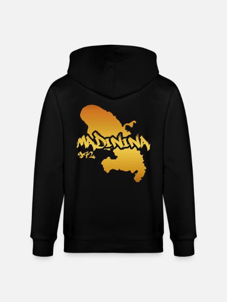 Madinina 972 gold design - Veste à capuche bio CULTIVATOR Stanley/Stella Unisexe - noir