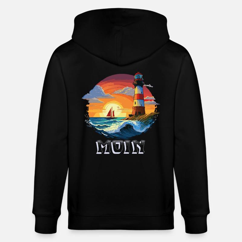 Phare de Moin - Veste à capuche bio CULTIVATOR Stanley/Stella Unisexe - noir