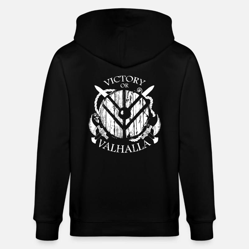 Wikinger oder Valhalla - Stanley/Stella Unisex Bio-Kapuzenjacke CULTIVATOR  - Schwarz