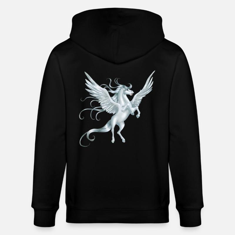 Pegasus aux ailes déployées - Veste à capuche bio CULTIVATOR Stanley/Stella Unisexe - noir