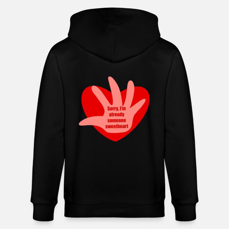 Message st valentin - Veste à capuche bio CULTIVATOR Stanley/Stella Unisexe - noir