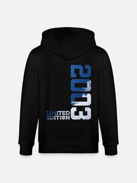 LIMITED EDITION 2003 23RD BIRTHDAY - Stanley/Stella CULTIVATOR Unisex Organic Hooded Jacket - black
