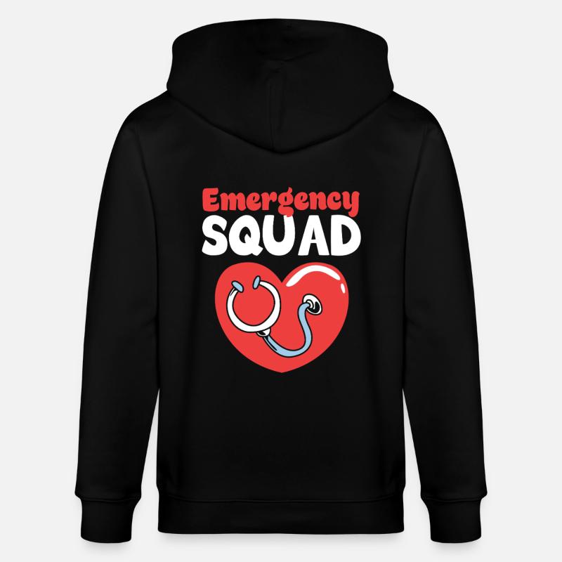 Notfall Krankenschwester Team - Stanley/Stella Unisex Bio-Kapuzenjacke CULTIVATOR  - Schwarz