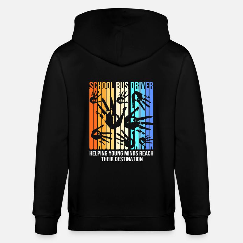 Schulbus Schulbusfahrer Busfahrer - Stanley/Stella Unisex Bio-Kapuzenjacke CULTIVATOR - Schwarz