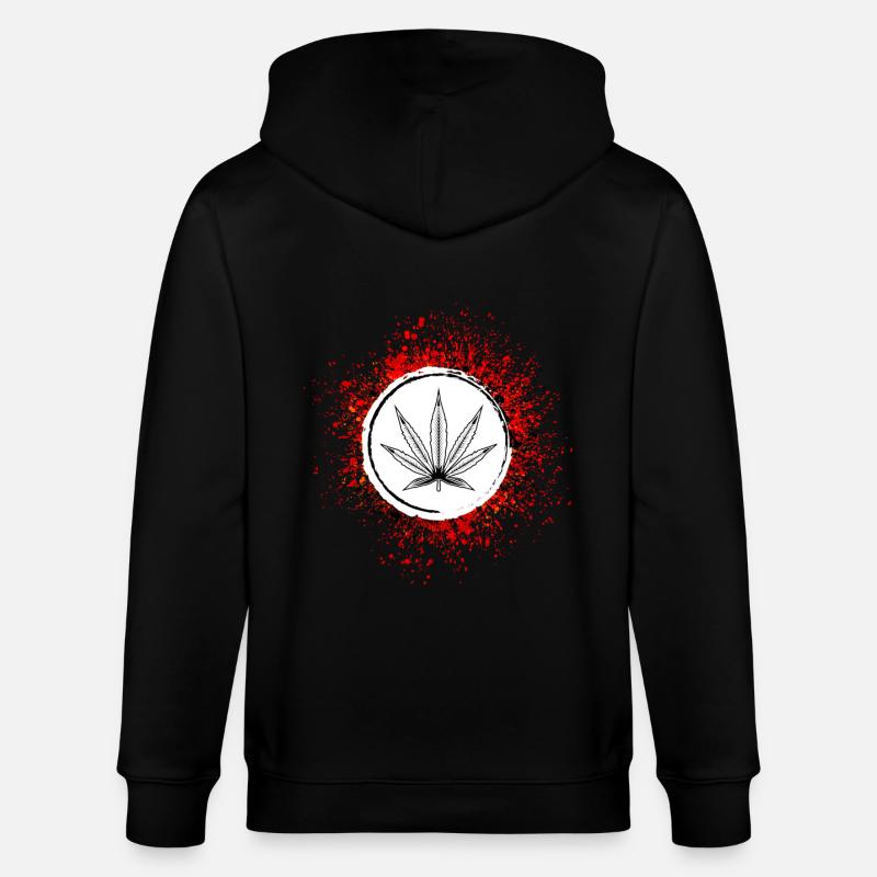 Feuille de chanvre Icône Cannabis - Veste à capuche bio CULTIVATOR Stanley/Stella Unisexe - noir