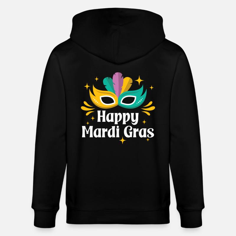 Joyeux Mardi Gras - Veste à capuche bio CULTIVATOR Stanley/Stella Unisexe - noir