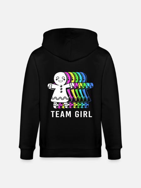 Team Girl Christmas - Stanley/Stella CULTIVATOR Unisex Organic Hooded Jacket - black