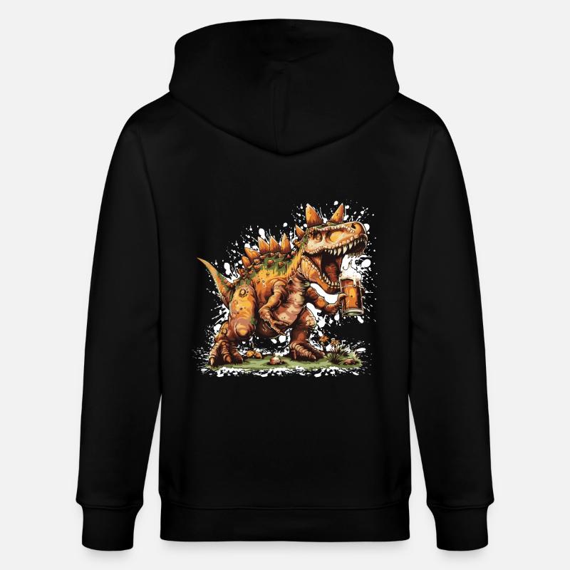 Bière de stégosaure dinosaure - Veste à capuche bio CULTIVATOR Stanley/Stella Unisexe - noir