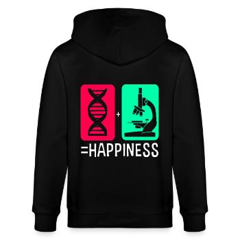 Strukturformel Molekül - Stanley/Stella Unisex Bio-Kapuzenjacke CULTIVATOR  - Schwarz - Hinten - Anna (173cm)