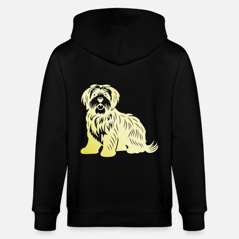 Silhouette de chien havanais - Veste à capuche bio CULTIVATOR Stanley/Stella Unisexe - noir