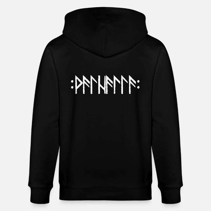 Valhalla in Runen - Stanley/Stella Unisex Bio-Kapuzenjacke CULTIVATOR - Schwarz