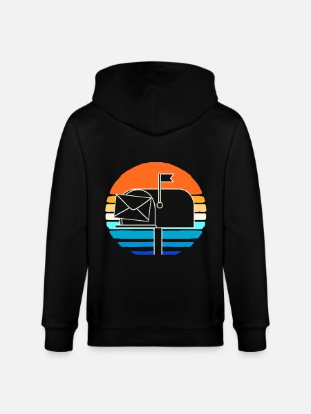 Poststämpel efter stämpel - Ekologisk luvjacka CULTIVATOR unisex från Stanley/Stella - svart