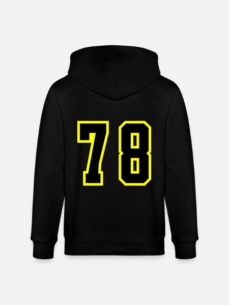 78 Number Jersey - Stanley/Stella CULTIVATOR Unisex Organic Hooded Jacket - black
