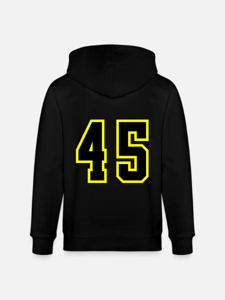 45 Number Leotard - Stanley/Stella CULTIVATOR  Unisex Organic Hooded Jacket - black