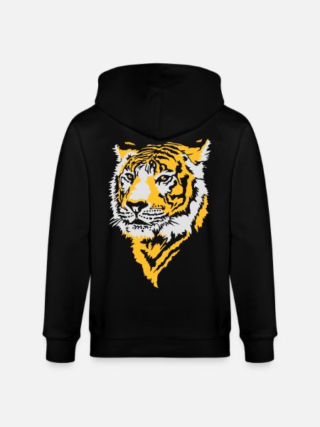 Tiger, Tigre - Stanley/Stella CULTIVATOR Unisex Organic Hooded Jacket - black