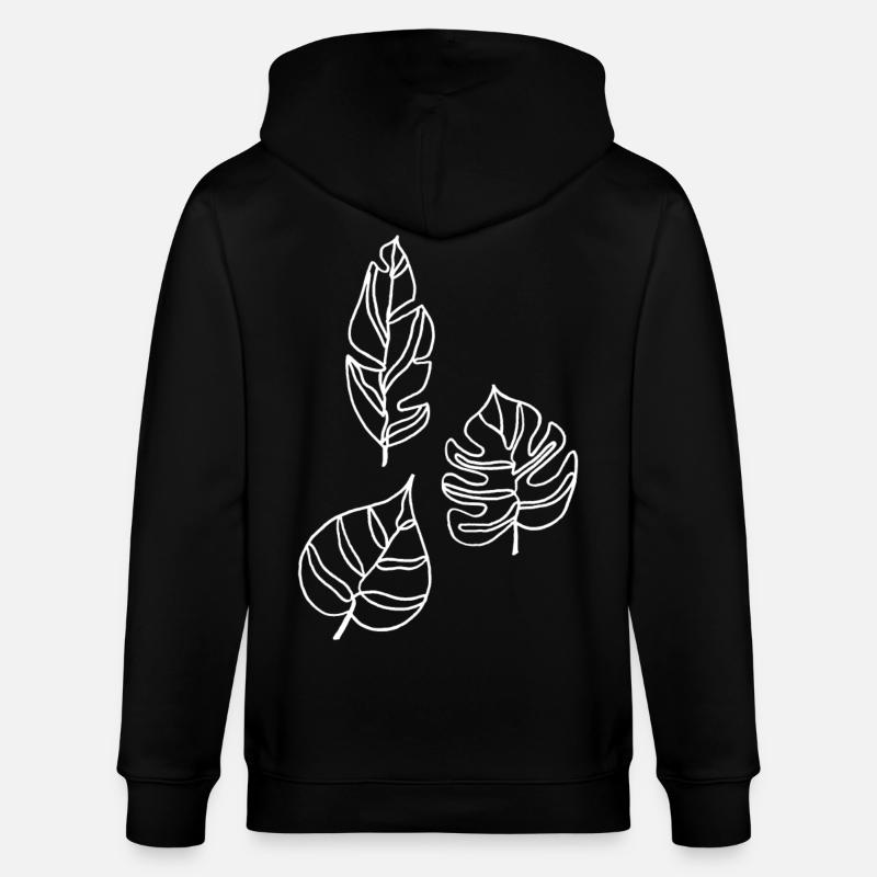 Esquisse de la nature (blanc) - Veste à capuche bio CULTIVATOR Stanley/Stella Unisexe - noir